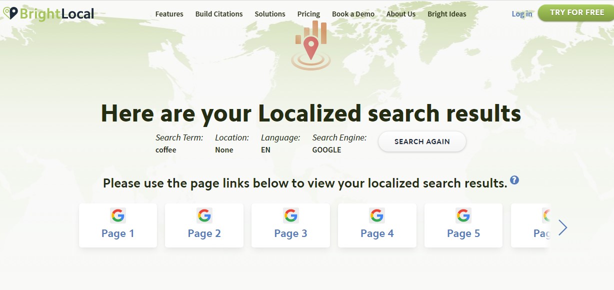 Local Search Results Checker by BrightLocal